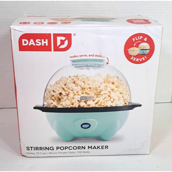 Dash Stirring Electric Popcorn Popper w/ Lid, Serving Bowl & Convenient Storage - Picture 5 of 7